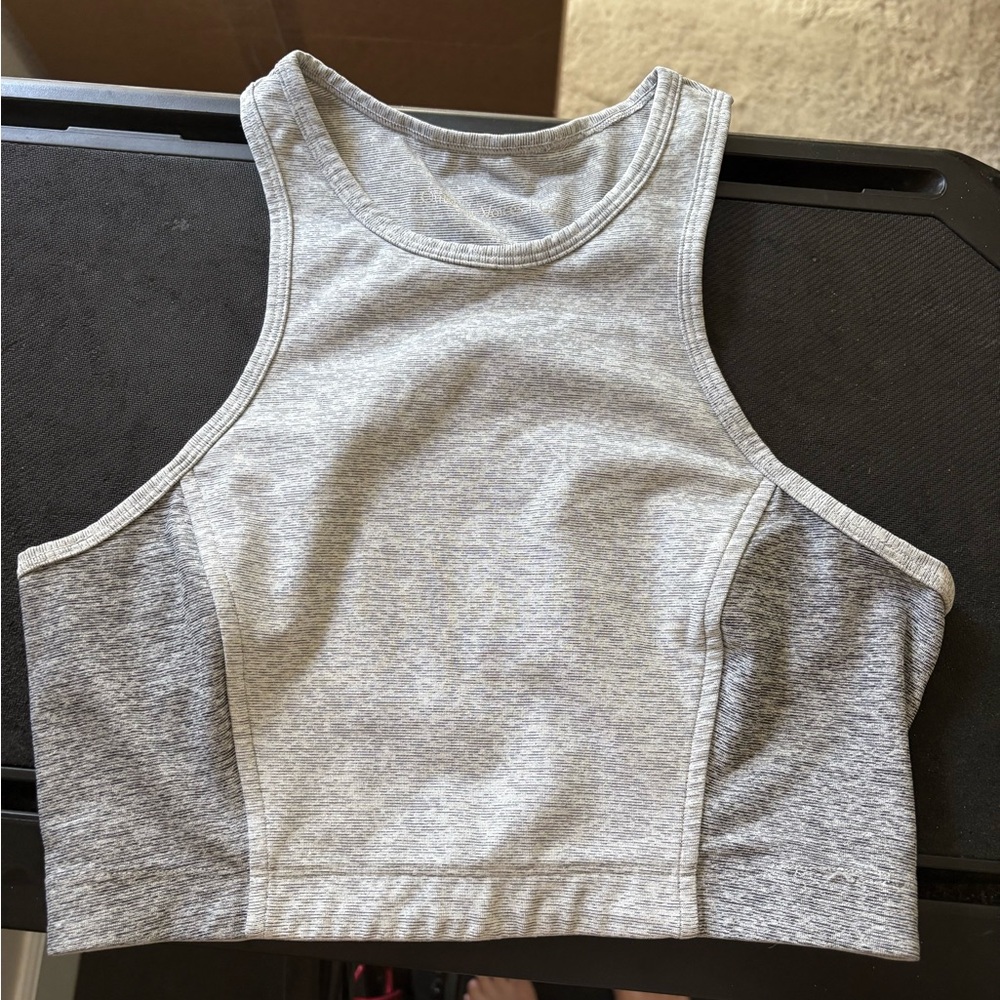Outdoor voices high neck sports bra